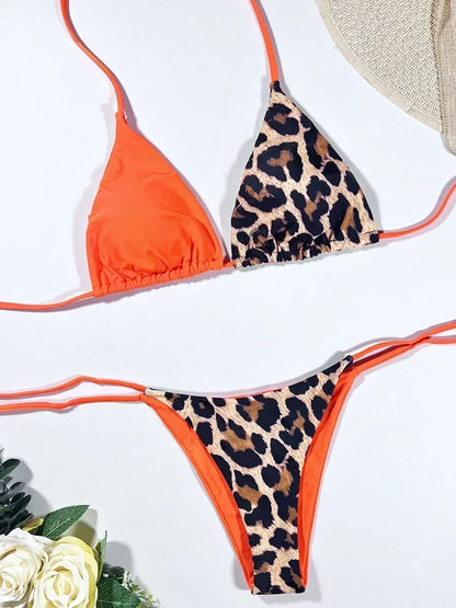 Leopard Satin Bikini-Set – wild, glänzend & ultra feminin