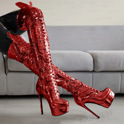 LAIGZEM Frauen Überknie-Stiefel – Verführerisch. Selbstbewusst. Extra hoch.