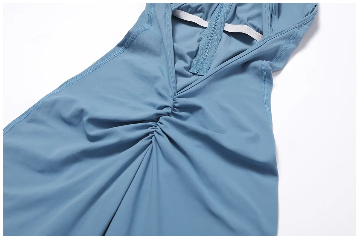 Zipper Yoga Overall – Figurbetonter Sport-Overall für Fitness, Pilates & Workout