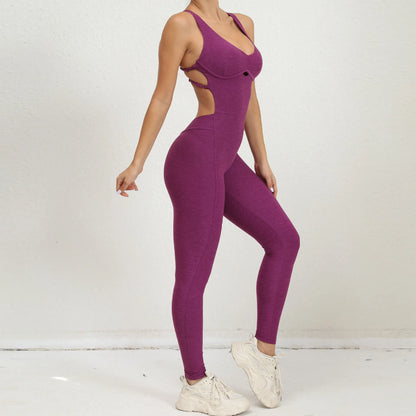 Seamless Yoga Jumpsuit – Sculpted Fit & Feminine Flow