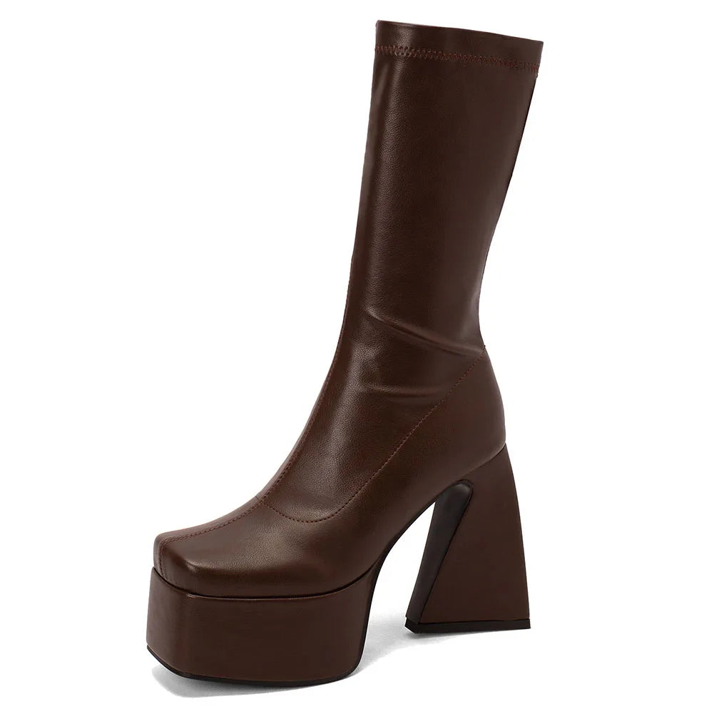 Platform Ankle Boots mit Zipper – Cool. Komfortabel. Club-Ready.