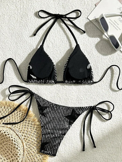 Star Pailletten Bikini – funkelnd, brasilianisch & voller Summer-Vibes