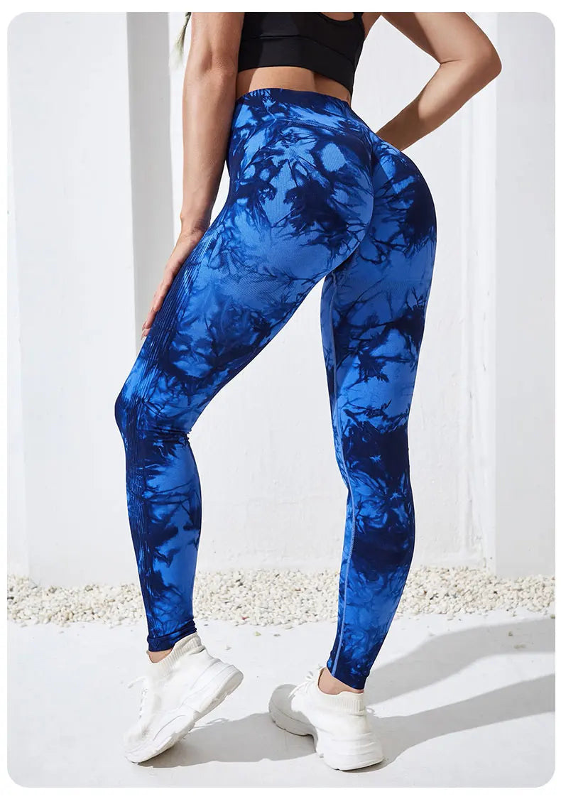 Tie-Dye Yoga Leggings – Stylisch, Figurformend & Super Bequem