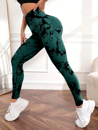 Tie-Dye Yoga Leggings – Stylisch, Figurformend & Super Bequem