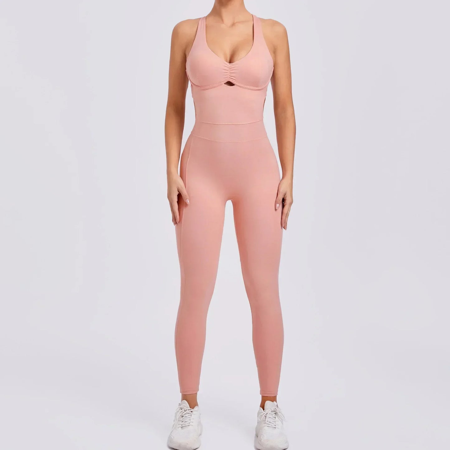 Seamless Yoga Jumpsuit – Sculpted Fit & Feminine Flow