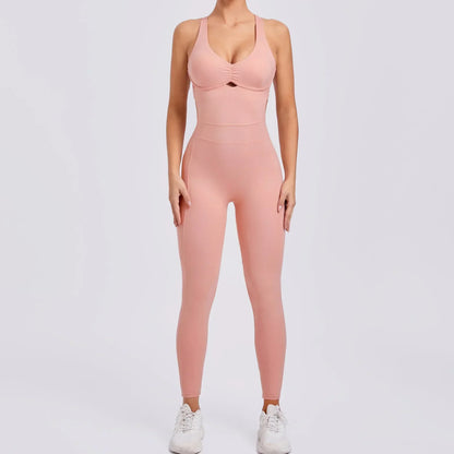 Seamless Yoga Jumpsuit – Sculpted Fit & Feminine Flow