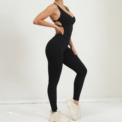 Seamless Yoga Jumpsuit – Sculpted Fit & Feminine Flow