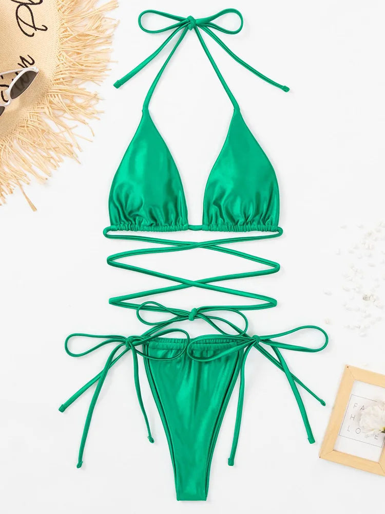 Satin-Wickel-Bikini – glänzend, feminin & verführerisch brasilianisch