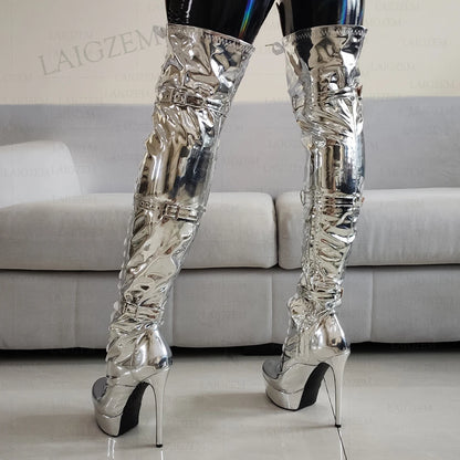 LAIGZEM Frauen Überknie-Stiefel – Verführerisch. Selbstbewusst. Extra hoch.