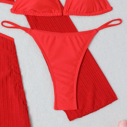 Bikini-Set mit Mesh Cover-Up – sexy, vielseitig & perfekt für deinen Beach-Look
