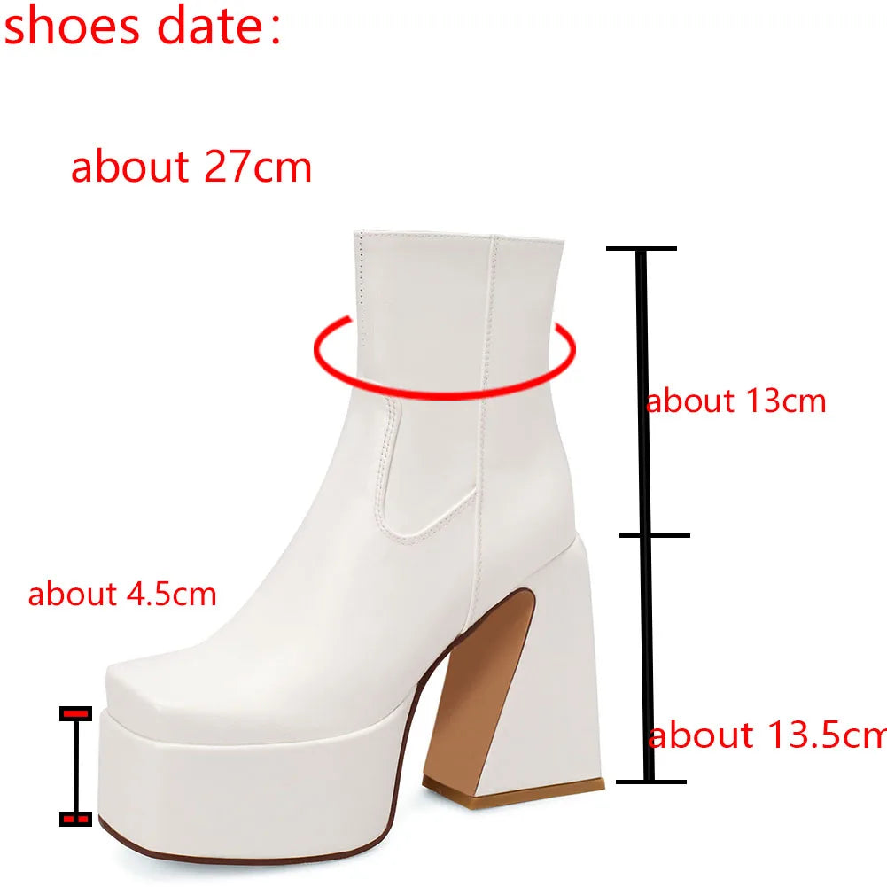 Platform Ankle Boots mit Zipper – Bold. Clean. Fashion-Statement.