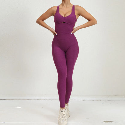 Seamless Yoga Jumpsuit – Sculpted Fit & Feminine Flow