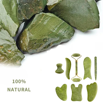 100 % Naturstein Gua Sha & Jade Roller Set – Pure Beauty. Natürlich gepflegt.