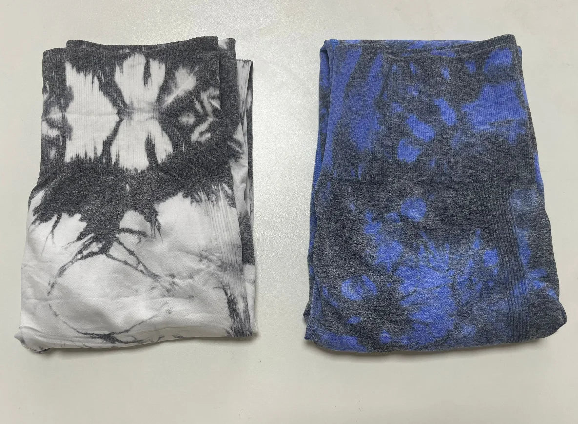 Nahtlose Tie‑Dye Yoga‑Hose – High‑Waist Fitness‑Leggings