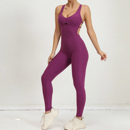 Seamless Yoga Jumpsuit – Sculpted Fit & Feminine Flow