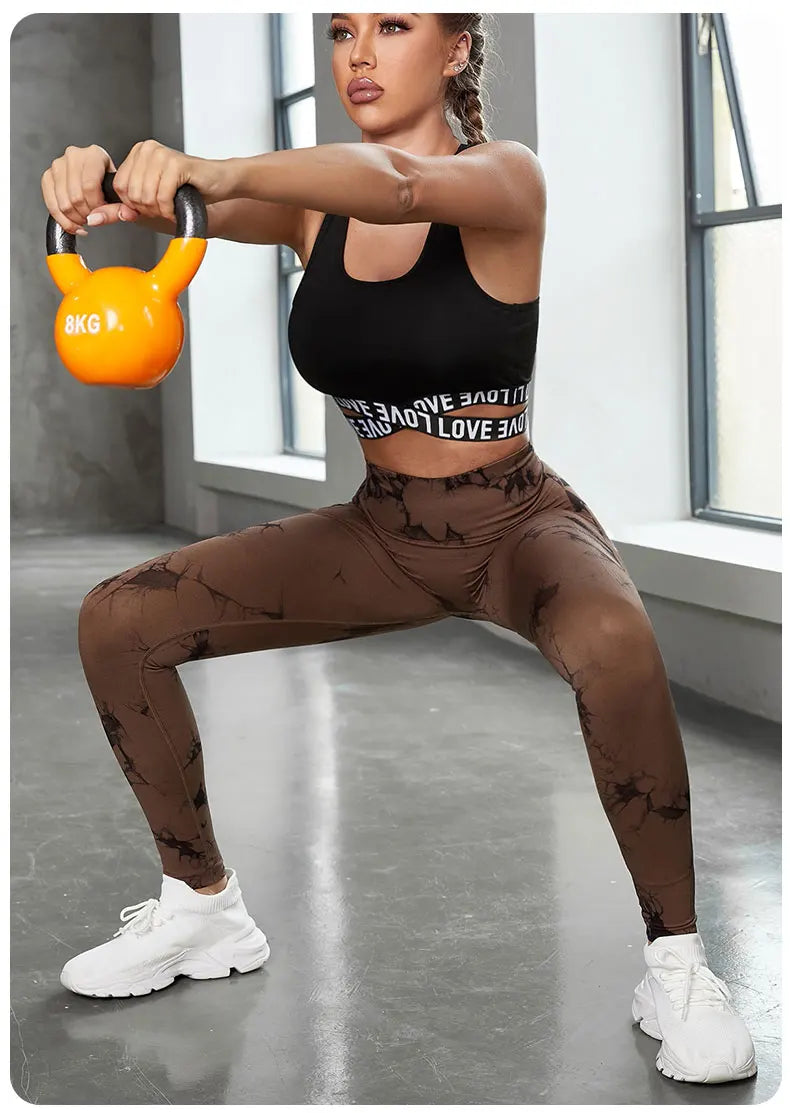 Tie-Dye Yoga Leggings – Stylisch, Figurformend & Super Bequem