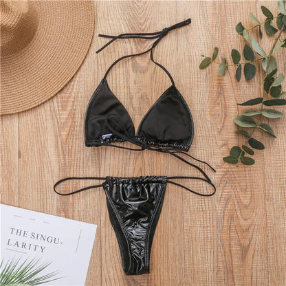 Brazilian Style Leder-Look Monokini – heiß, modern & selbstbewusst