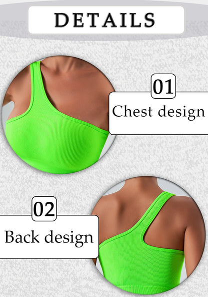 2‑teilige Komfort‑Set: Single‑Strap Yoga‑BH & High‑Waist Shorts