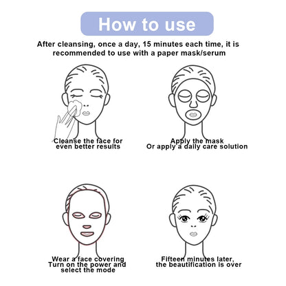 7-Farben LED-Gesichtsmaske – Photonentherapie für Hautverjüngung & Anti-Akne-Behandlung