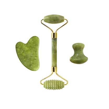 100 % Naturstein Gua Sha & Jade Roller Set – Pure Beauty. Natürlich gepflegt.