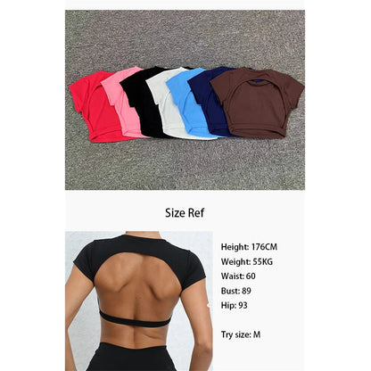 Sportliches Gym Crop-Top – Atmungsaktiv & Rückenfrei für dein Workout