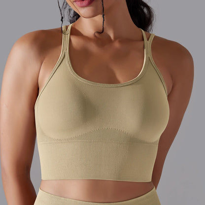 Crossover Back Sports Bra – Power. Halt. Style.