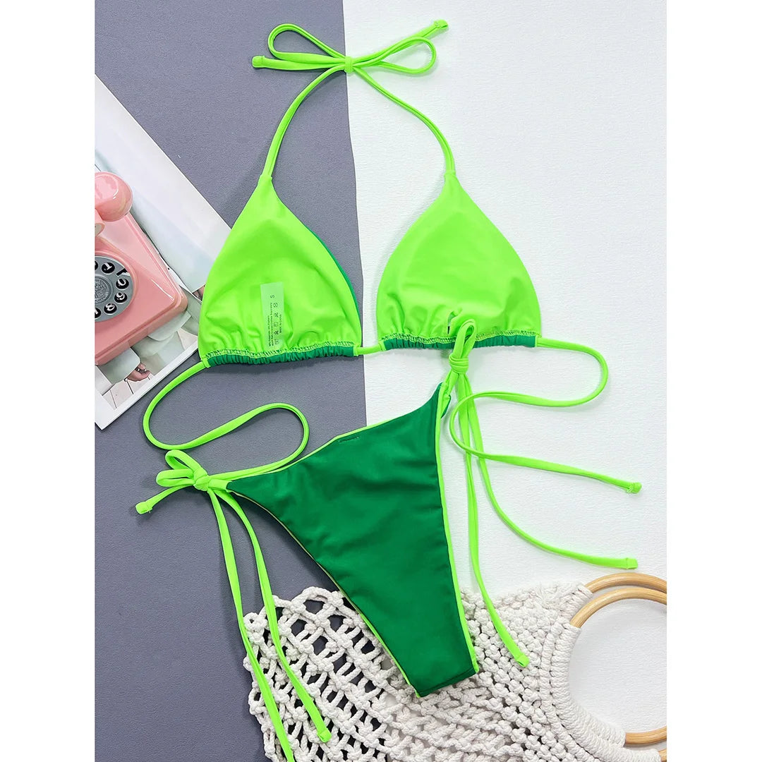 Halter-Bikini im Brazilian-Style – sexy, farbenfroh & perfekt für deinen Sommer