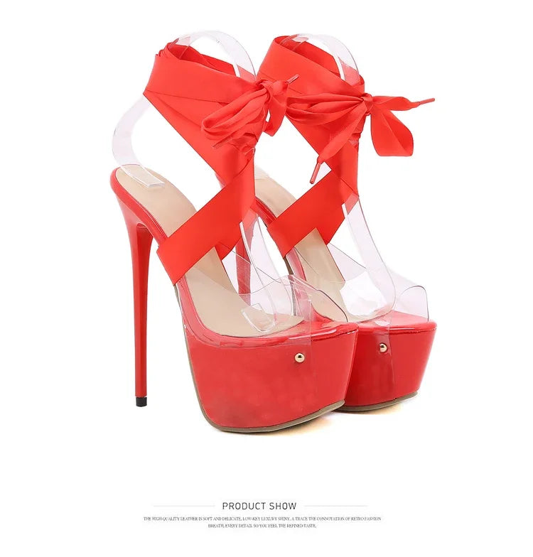 16 cm Platform Stiletto Sandalen – High Legs. High Drama.