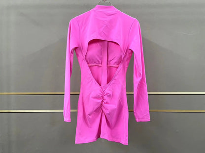 V-Rücken Scrunch Sport-Jumpsuit – Perfekte Kombination aus Style & Performance