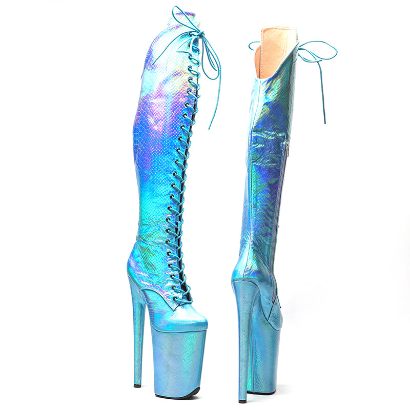 Leecabe Snake PU Boots – 23 cm pure Attitude