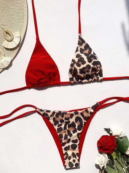 Leopard Satin Bikini-Set – wild, glänzend & ultra feminin