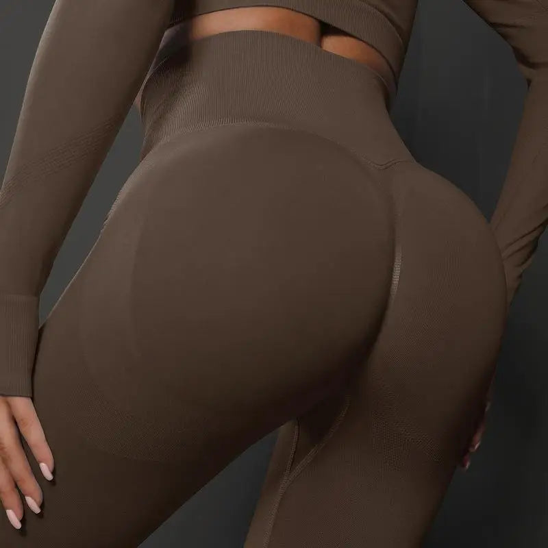 Nahtlose Fitness-Leggings – Push-Up & Hohe Taille für Perfekten Halt