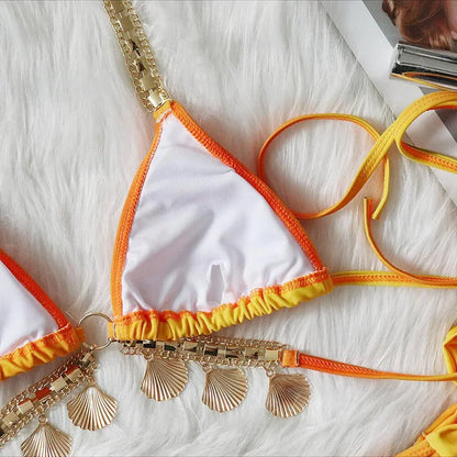 Shell-Diamond Bikini – luxuriös, verspielt & absolut strandtauglich