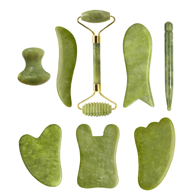 100 % Naturstein Gua Sha & Jade Roller Set – Pure Beauty. Natürlich gepflegt.