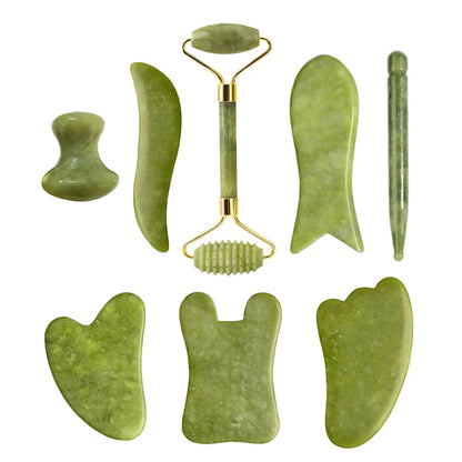 100 % Naturstein Gua Sha & Jade Roller Set – Pure Beauty. Natürlich gepflegt.