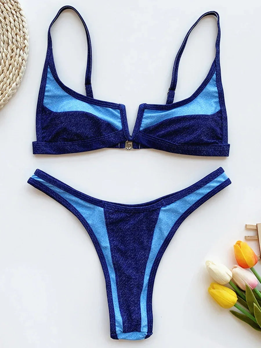 Denim-Style Bikini-Set – cool, sexy & perfekt für den Sommer