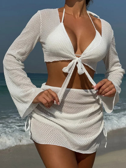 4-teiliges Fishnet Bikini-Set – stylisch, auffällig & perfekt für den Sommer