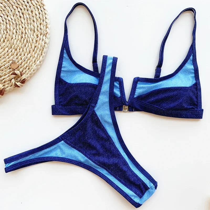 Denim-Style Bikini-Set – cool, sexy & perfekt für den Sommer