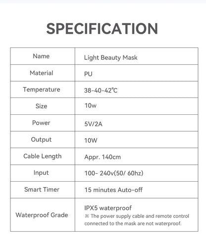 ANLAN LED Gesichtsmaske – 5 Farben für strahlend schöne Haut ✨