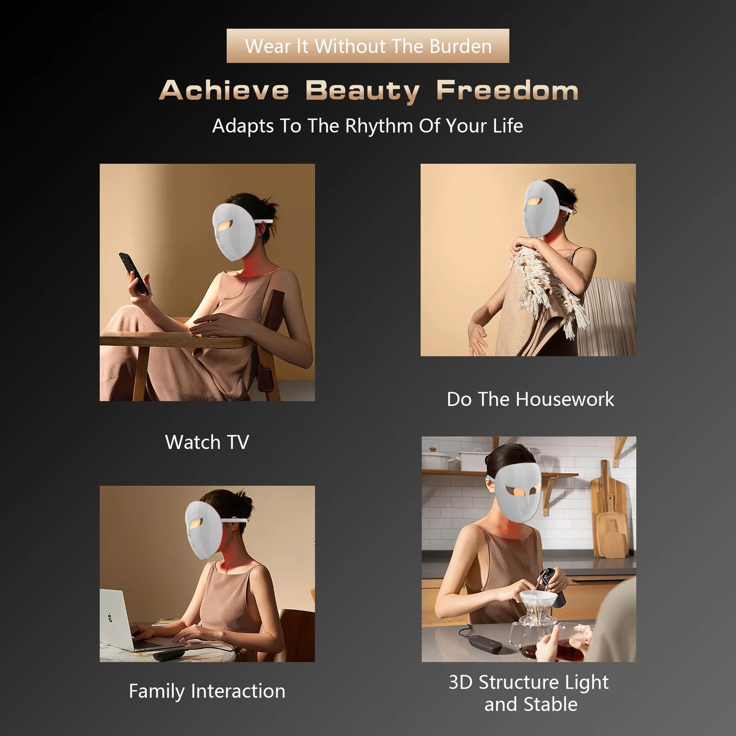 LED Gesichtsmaske für strahlende Haut & jugendlichen Glow 💡