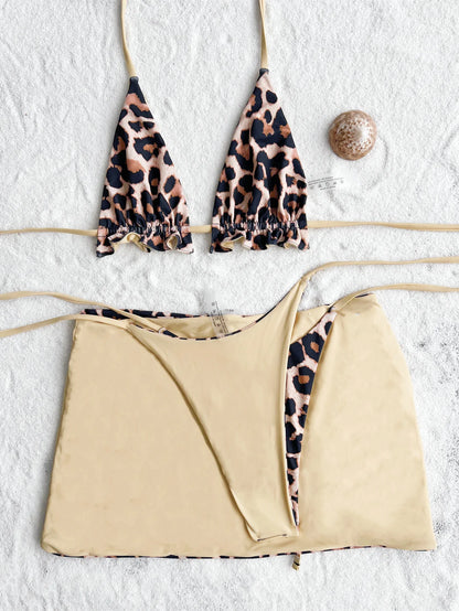 Wendbarer 3-teiliges Bikini-Set – zwei Styles in einem!