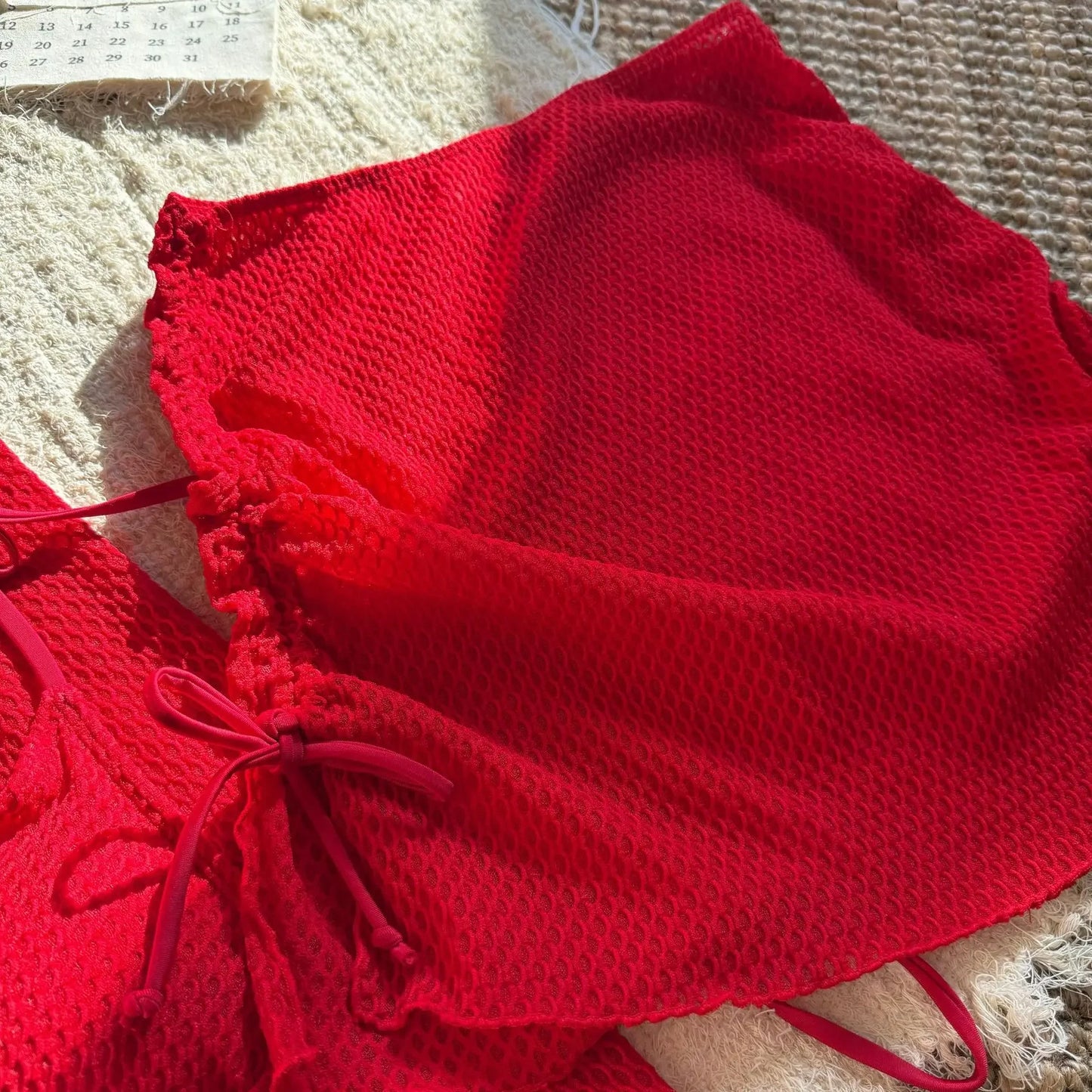 4-teiliges Fishnet Bikini-Set – stylisch, auffällig & perfekt für den Sommer