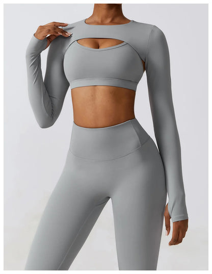 Stylisches 3er Set Workout Outfit für Damen – Perfekt für Fitness, Yoga & Sport