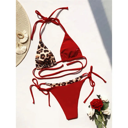 Leopard Satin Bikini-Set – wild, glänzend & ultra feminin