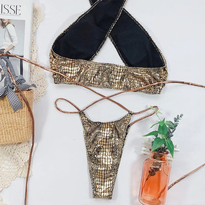 Schlangenhaut Bikini-Set – wild, sexy & ultra feminin