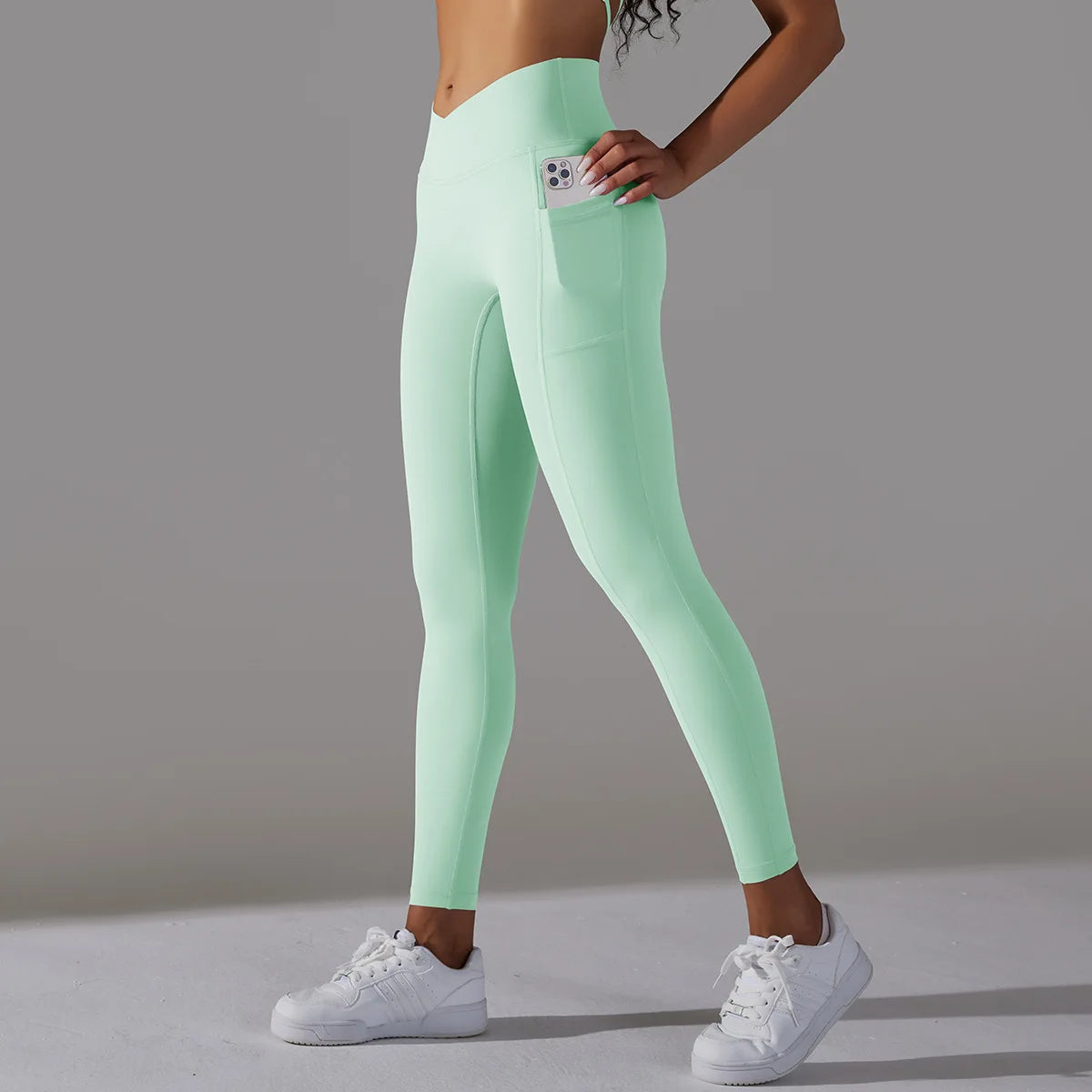 High-Waist Fitness-Leggings mit Taschen – Perfekt für dein Workout