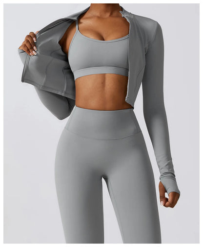 Stylisches 3er Workout Outfit für Damen – Dein perfekter Begleiter für Fitness und Gym
