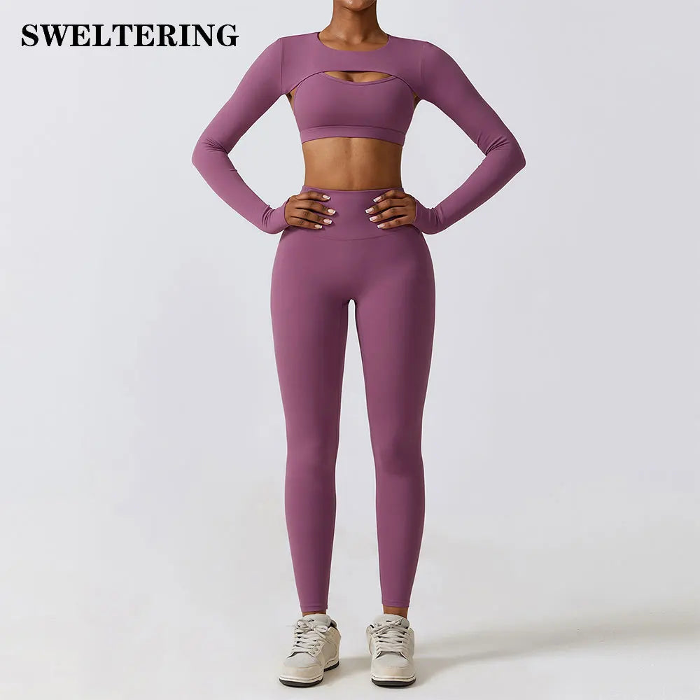 Stylisches 3er Set Workout Outfit für Damen – Perfekt für Fitness, Yoga & Sport