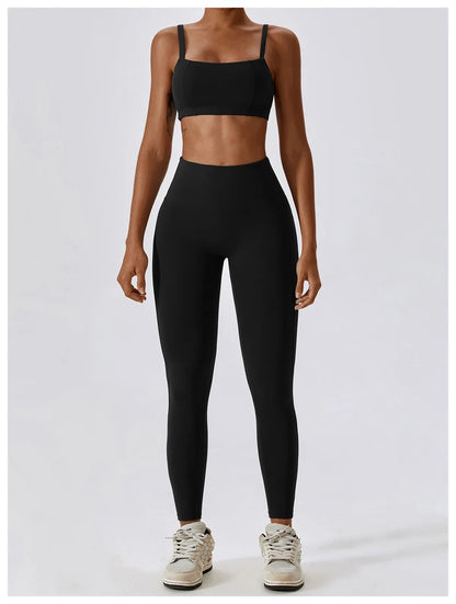 2-teiliges Yoga-Set – Nude Feel für Höchsten Komfort und Stil