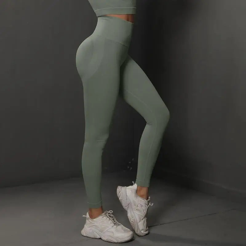 Nahtlose Fitness-Leggings – Push-Up & Hohe Taille für Perfekten Halt